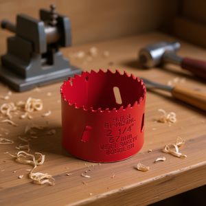 Sierra perforadora de 2 1/4 pulgadas, roja, bimetálica, para cortar madera y metal - Product Image 3