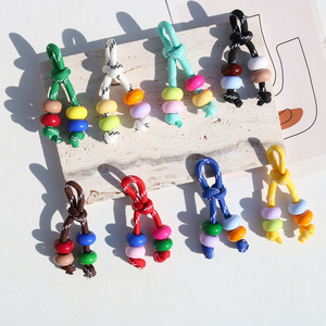 Colgante de cuentas de <span class=keywords><strong>ábaco</strong></span> colorido hecho a mano al por mayor, decoración de cuentas con nudo para deportes y ocio, para zapatos, bolsos y teléfonos móviles - Product Image 1