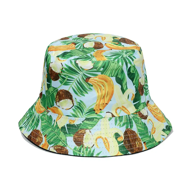 Ustom-Sombrero de cubo reversible de poliéster, llover linted esesigner OGO 100% Cotton