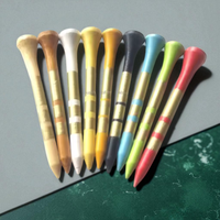 Tees de golf en bambou de qualité supérieure, taille 38-100 mm, petite série, personnalisables OEM, prix usine rapide, durables, écologiques, accessoires de golf en gros