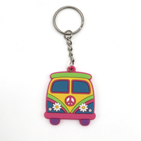 Porte-clés en caoutchouc personnalisé avec logo, sans plomb, en PVC souple, porte-clés protecteur pour voiture, articles promotionnels en gros