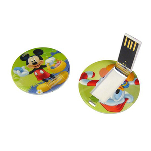 Cercle USB 2.0 couleur clé USB haute vitesse nouvelle conception d'interface Style de carte de crédit en plastique - Product Image 6