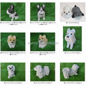 手彫り卸売屋外庭の装飾品庭のドア天然花崗岩石動物の彫刻装飾かわいい犬の彫像 - Product Image 6