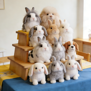 دمية أرنب عالية الجودة من القطيفة، صغيرة ولطيفة، مبيعات مباشرة من المصنع، رائجة بالجملة، مناسبة لأعياد الميلاد، محشوة بقطن البولي بروبيلين - Product Image 1