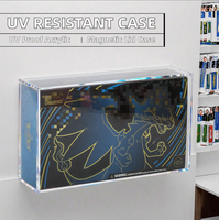 Boîte de collection TCG Mega Phantom Charizard X Ex Ultra-Premium UPC résistante aux UV, moderne, amovible, avec couvercles magnétiques en acrylique