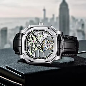 Envío Directo AESOP Reloj de Pulsera Deportivo Mecánico con Diamantes Naturales para Hombre, Reloj de Diseño Esqueleto a Prueba de Agua para Hombre - Product Image 5