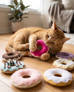 Jouet tunnel classique fait main pour <span class=keywords><strong>chat</strong></span>, en fil doux à pois, design élégant, <span class=keywords><strong>cadeau</strong></span> adorable pour animaux d'intérieur - Product Image 3