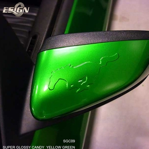 AURORA PELÍCULA AMARILLO VERDE Wrap Vinilo <span class=keywords><strong>Car</strong></span> Foil Covering Decal Sticker para el lado del coche Importado Envoltura de pegamento extraíble - Product Image 4