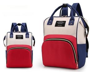 Customizable Large Capacity Multifunctional Mommy Bag Outdoor <b>Backpack</b> Zipper <b>Characters</b> USB Port Laptop Compartment Polyester - Product Image 1