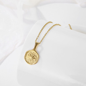 À la mode 20mm papillon pendentif 18K or argent Animal bijoux en acier inoxydable femmes géométrique octogone papillon breloques collier - Product Image 4