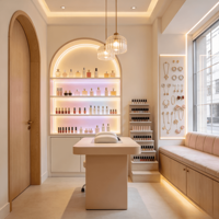 Présentoir de Maquillage Personnalisé pour Magasin de Cosmétiques – Design Moderne et Personnalisé pour Boutique de Beauté – Étagère à Cosmétiques sur Mesure