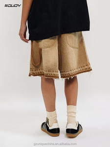 Shorts de Mezclilla Vintage de Alta Calidad, Personalizados, Estilo Bermuda, Corte Ancho, Corte Boot Cut para Hombre - Product Image 6