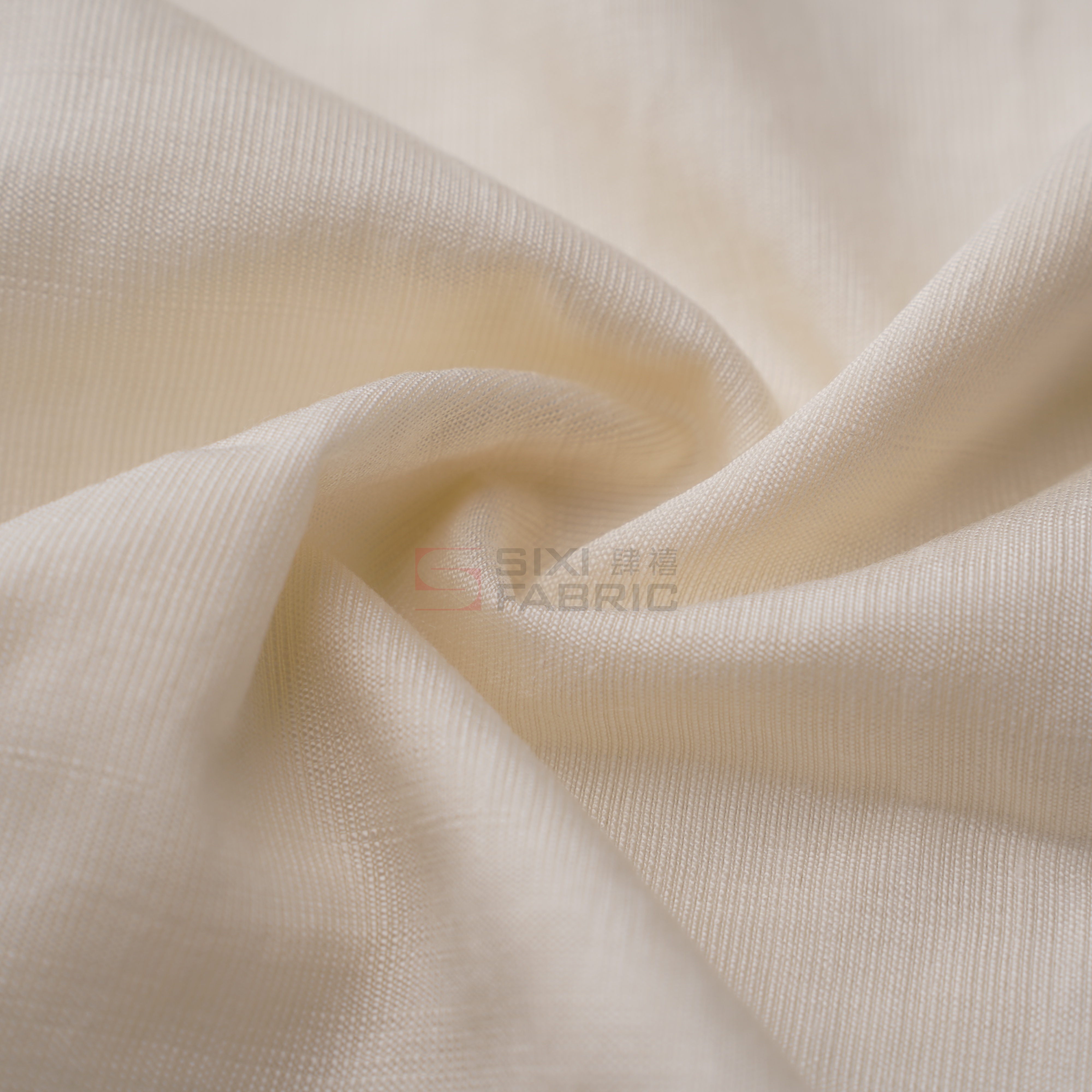 Viscose Nylon Irregular Check Linen Style Fabric, Ready to Ship 120GSM 150cm, Low MOQ 1 Meter Sample Order for Summer Dress
