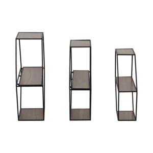Mensole Esagonali da Parete, Organizzatore Geometrico in Legno e Metallo per Arredamento Casa e Ufficio - Product Image 3