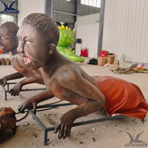 Décoration d'Halloween animatronique effrayante sur le thème de l'horreur, fantômes zombies simulés à mi-corps, accessoires mobiles pour maison hantée - Product Image 2