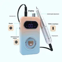 Ponceuse à ongles portable rechargeable 45000 tr/min, machine de polissage spéciale pour éliminer les peaux mortes et le nail art