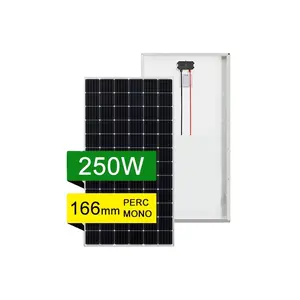 Двухсторонние 166*166 мм 250 Вт моно PERC солнечные панели для вашего дома