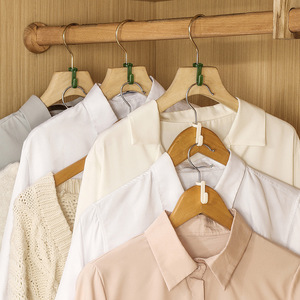 Clothing Organizer Hanger With Connecting <b>Hooks</b> Green And Off White 10 Pack For Wardrobe Closet Storage - Product Image 1