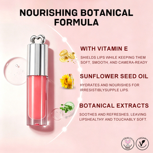 Gloss à lèvres brillant non desséchant avec tube argenté pour filles, longue tenue, haute pigmentation, <span class=keywords><strong>vitamine</strong></span> E - Product Image 3