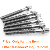 JSCREW Durable 304 Stainless Drum Screw and Tension Rod Set for Snare Bass Drum Replacement Hardware Accessories