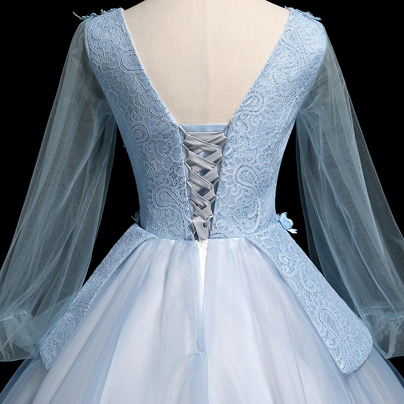 Shop Our Light Blue Lace Veil Rococo Ball Gown for Spring/summer