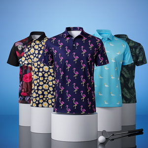 Camiseta Polo de Golf para Hombre, Personalizada OEM, de Alta Calidad, con Estampado Deportivo Sublimado Completo, 100% Poliéster - Product Image 1