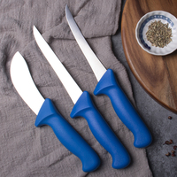 Couteaux de Boucher Professionnels pour Abattage, Désossage et Filetage avec Manche PP et Sac de Rangement