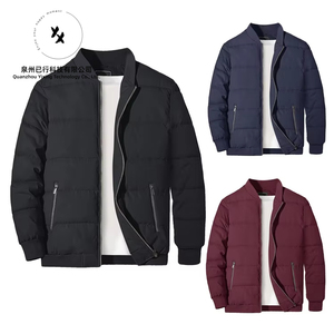 Blouson matelassé pour homme de haute qualité, veste bomber doublée, fermeture éclair intégrale, <span class=keywords><strong>manteau</strong></span> décontracté, veste en polyéthylène, coupe-vent épais, vêtements d'extérieur pour l'hiver - Product Image 1