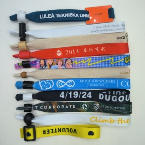 Factory New Shiny Satin Fabric Bracelet Dye Sublimation Heat Transfer Printing One Way Lock Bamboo Buckle Wristbands Innovative