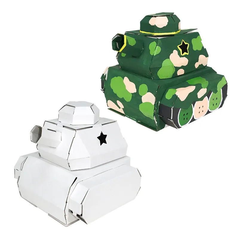 2023 Hot Selling Product Kids Educational Toys early education DIY Military paper film - Tank game