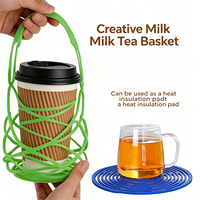 Nouveau panier de transport en silicone tendance pour bouteille de vin ou de whisky, personnalisable, par fournisseur chinois