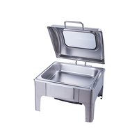 Plateau chauffant pour buffet 9L et 6L, chauffe-alcool en acier inoxydable, économie d'énergie, fonctionnement 24 heures, contrôle manuel de la température