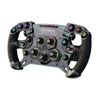Volante Deportivo con Cable MOZA Racing GS V2P GT de 300 mm Compatible con PC, Volante para Deportes Electrónicos