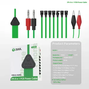 2UUL <span class=keywords><strong>8</strong></span> en 1 PCB câble d'alimentation ligne PW05 pour <span class=keywords><strong>IPhone</strong></span> 6-16 Pro Max téléphones mobiles batterie activation démarrage <span class=keywords><strong>carte</strong></span> mère outils de réparation - Product Image 6