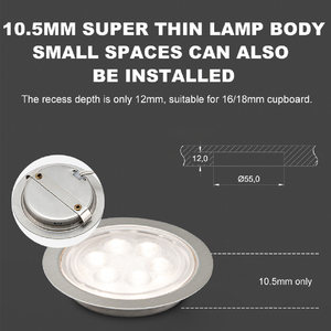 Luces LED para Debajo del Gabinete con Acabado de Acero Inoxidable y Lente de Plástico PC Resistente a los Rayos UV, Garantía de 5 Años - Product Image 3