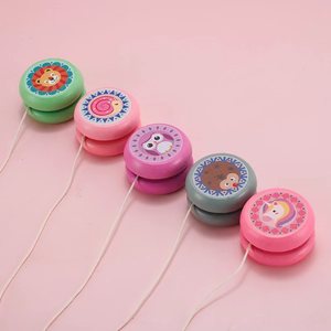 Yo-yo de madera con diseño de animales de dibujos animados, juguete giratorio para niños, juguete educativo clásico y nostálgico - Product Image 3