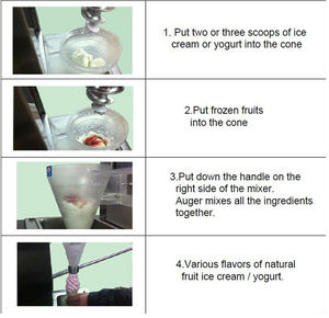รุ่นใหม่อัตโนมัติจริงผลไม้ไอศครีมปั่นหมุนแช่แข็งไอศครีมเครื่องผสม - Product Image 5