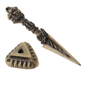 Vajra Phurba de Latón para Meditación y Oración, Dorje de 7 Pulgadas, Ritual Tibetano, Budismo Nepalí, <span class=keywords><strong>Kila</strong></span> Phurpa - Product Image 2