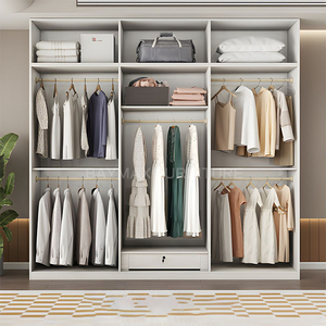 <span class=keywords><strong>Armoire</strong></span> blanche haute brillance avec bureau d'<span class=keywords><strong>ordinateur</strong></span> armoires de rangement pour salle de vêtements - Product Image 5