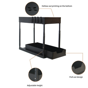 Adjustable Height Double Tier Standing <strong>Sink</strong> Organizer for <strong>Bathroom</strong> Kitchen Stainless Steel Eco-friendly Durable <strong>Storage</strong> - Product Image 4