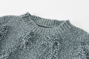 Femmes automne hiver doux épais gland tricoté pulls belle nouveau Design décontracté hauts avant Logo gros chandails de noël - Product Image 3