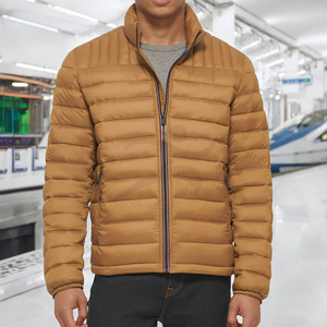 Chaqueta de algodón informal para hombre de invierno 2024, abrigo de Color <span class=keywords><strong>s</strong></span>ólido con cuello levantado y cremallera, nailon teñido liso, Comercio Exterior de <span class=keywords><strong>Amazon</strong></span>/AliExpress - Product Image 3