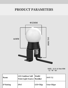Lumières ponctuelles en aluminium permanentes pour extérieur Dot-52 Utilisation hôtelière CRI 98 RGBW/Rouge/Blanc/Blanc chaud Personnalisation multicolore Classement IP65 - Product Image 2