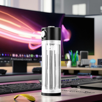 OCOCOO Réservoir de refroidissement par eau en acrylique D50-C13F de 173mm Système de refroidissement liquide PC pour ordinateurs et stations de travail de jeu