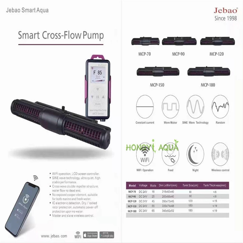 New Jebao MCP Cross Flow Pump with WiFi Control & LCD Display