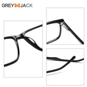 Montures de lunettes carrées unisexes Grey Jack, monture complète, anti-UV, AC1003, tendance de la mode de Wenzhou - Product Image 2