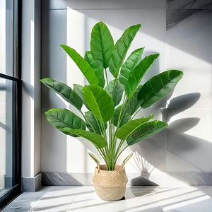 Plantas Artificiales de PVC de 18 Hojas, Palmeras de Plátano de Viajero de 80 cm, Plantas Artificiales Decorativas para Interiores, Decoración de Hogar, Hotel y Jardín - Product Image 4