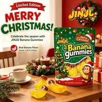 2026 Nieuwe Kerst Limited Edition Zachte Kauwgommetjes met Banaan, 50% Sappige Vulling, Perfect voor het Vullen van Kerstcadeaus voor Kinderen