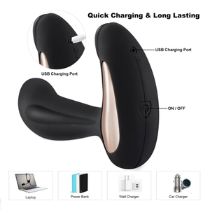 Vibratore Anale Telecomandato a 12 Frequenze in Silicone, Dildo Massaggiatore Prostatico, Plug Anale, Giocattoli Sessuali per Uomini - Product Image 4