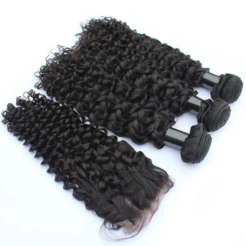 Qingdao üreticisi tam manikür kalın uçları 8A 9A 10A 11A demetleri kıvırcık işlenmemiş insan saçı örme saç